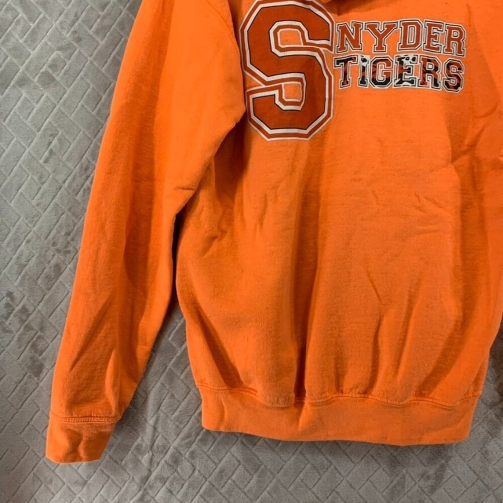 Snyder Tigers Adult Small Team Hoodie Sweatshirt Orange Jersey City Zip Up - Picture 14 of 15